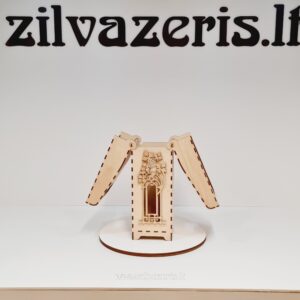 Dėžutė vyno buteliui atsidaranti į šonus